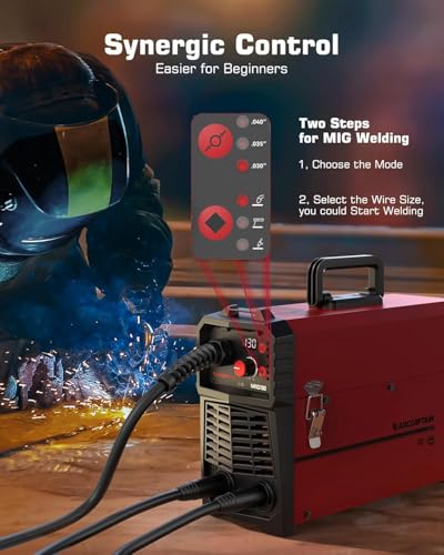 Arccaptain MIG130 130A Mig Welder, 110V Flux Core Mig Welder/Lift Tig/Stick 3 In 1 Welding Machine thumb #2
