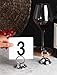New Star Foodservice 23398 Ring-Clip Table Number Holder/Number Stand/Place Card Holder, Set of 12, 1.5-Inch