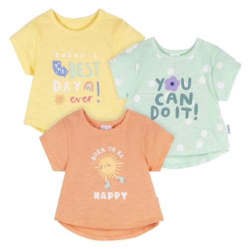 Image of Gerber Baby Girls 3-Pack Short Sleeve Tees