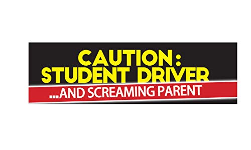 ' Caution: Student Driver/Screaming Parent' Magnet - Bumper Stickers for A New Driver - Car Sign (12