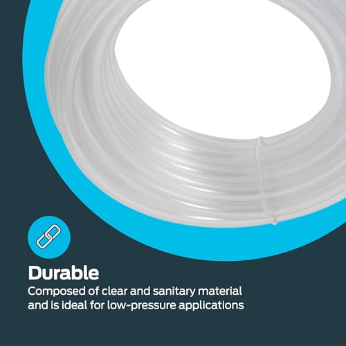 Image of Eastman 0.17 Inch ID (1 /4 Inch OD) PVC Clear Vinyl Tubing, 20 Foot Length, 98560
