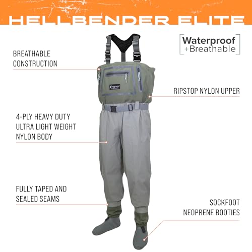 Product Image 2: FROGG TOGGS Men’s Hellbender Elite Ultra-Light Stockingfoot Fishing Chest Wader