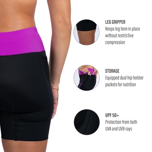 Zoot Women’s Core 6-Inch Tri Shorts, Quick Dry Performance Triathlon Short with Cycling Chamois Pad, Pockets & UPF 50+ Fabric3