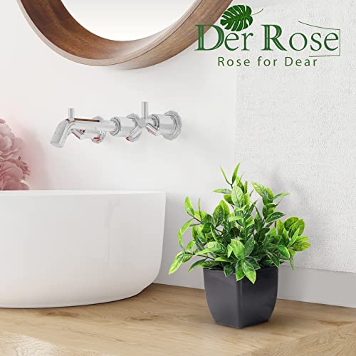 Der Rose 6パック フェイク植物 スモール ミニ 人工植物 屋内 家庭 農家 バスルーム 棚 装飾