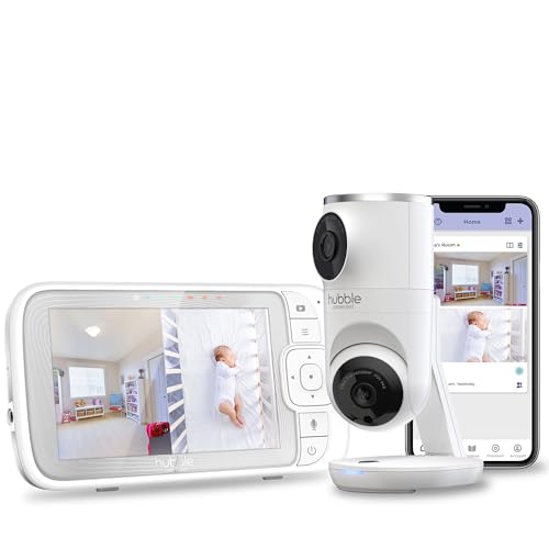 Hubble Connected Dual Vision Smart HD Baby Monitor with 2 Cameras, WiFi Baby Monitor with App and...