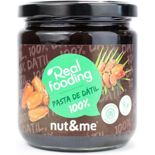 REALFOODING ‎Nut&me - Pasta de dátil REALFOODING 500 gr, Sin Lactosa, Sin Gluten, 100% Dátil