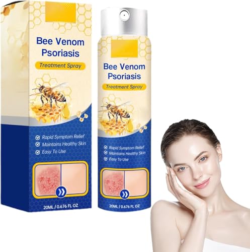 PsoriaHeal - Spray para el cuidado de la psoriasis con veneno de abeja profesional, spray de tratamiento de psoriasis, alivia eficazmente la picazón, adecuado para todas las condiciones de la piel (1