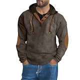 Sudadera con capucha de pana para hombre para otoño e invierno, térmica, casual, cómoda, de manga larga, sudadera de pana, sudadera versátil de moda, sudadera con cremallera completa con coderas