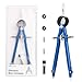 JARLINK Precision Compass, Math & Geometry Compass with Lock, Metal and Professional Compass for Solid and Plane Precision Tool, Fit for Drafting, Drawing, Measuring