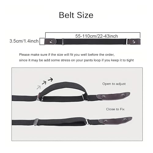 Simple Women'S Belt Elastic Lazy Men'S Belt Woven Invisible And Seamless Unisex Jeans Belt Length Adjustable4