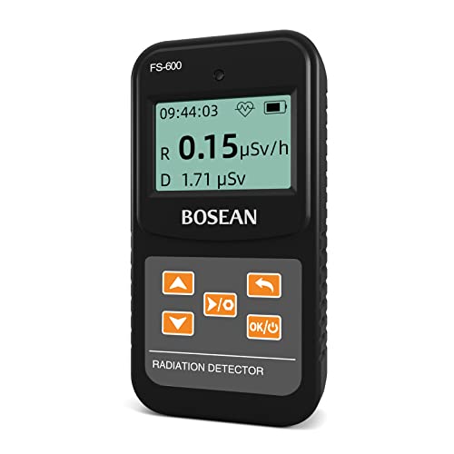 Image of Nuclear Radiation Detector, Geiger Counter with Click Sound for Beta Gamma X-ray, Portable Alarm Radioactive Dosimeter for Uranium Glass Iodine Treatment Water Food, FS-600