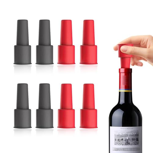 Comparison: Best Trudeau Sparkling Wine Stopper 9 8 PCS Silicone Wine Stoppers, Leakproof Airtight Seal, Reusable Bottle Caps for Wine Champagne Beer Soda, Keep Beverages Fresh, Fits Standard & Sparkling Bottles