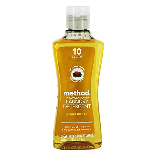 Method - Laundry Detergent 4x Concentrated 10 HE Loads Tough On Dirt + Stains Ginger Mango - 8.1 fl. oz. - image 1