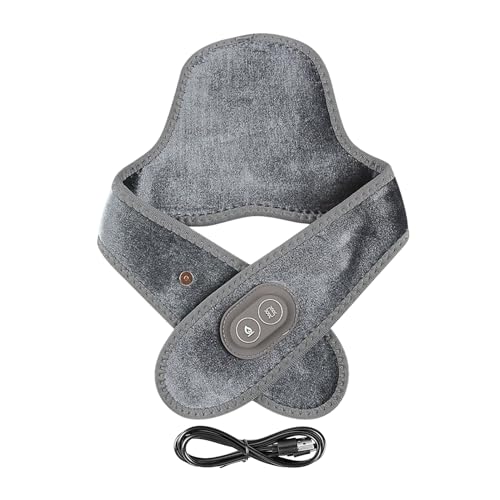 Djowyh Almohadilla Térmica Para Cuello | Masajeador Vibratorio Alimentado por USB con 3 Temperaturas | Almohadilla Térmica Para Cuello Y Hombros,Para Relajación Muscular Hombro Unisex Hogar Viaje