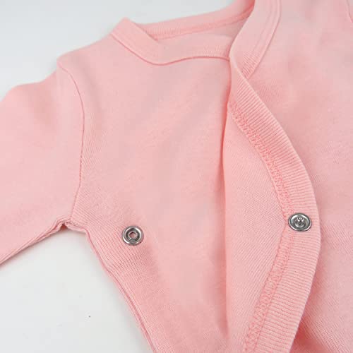 Image of HonestBaby Baby 3-Pack Organic Cotton Long Sleeve Side-snap Kimono Bodysuits