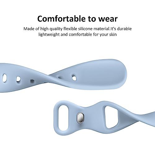 Image of Thin Slim Band Compatible with Apple Watch 38mm 40mm 41mm 42mm 44mm 45mm 46mm 49mm, Replacement Silicone Sport Strap for iWatch Series 11 /10 /9 /8 /7 /6 /5 /4 /3 /2 /1 Ultra SE Women Men, Sky