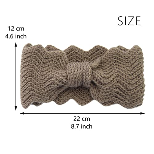 Diadema de lana tejida para mujer calentador de orejas de invierno accesorios de ganchillo 5