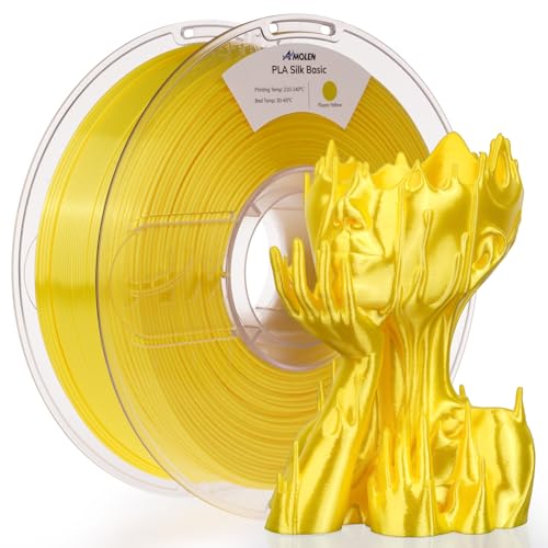 Image of AMOLEN Silk PLA Filament 3D Printer Filament 1.75mm + /- 0.02mm for 3D Printing 1kg(2.2lbs) Spool Compatible with Most FDM Printer