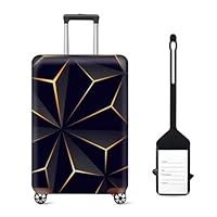 Disnace Koffer Schutzhülle – Elastische Kofferhülle im Cyberpunk-Stil mit Gepäckanhänger, Staub- & Wasserdicht, Waschbare Gepäckabdeckung mit Reißverschluss für Reisekoffer (L (26-28 in))