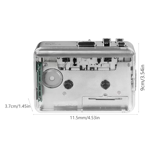 Lecteur de cassettes USB avec boîtier transparent au design rétro et moderne - 6