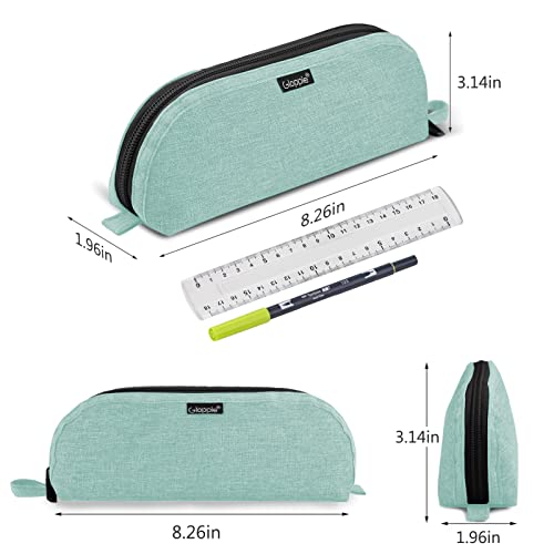 Image of Gloppie Pencil Pouch - Practical Pencil Case, Aesthetic Simple Pencil Bag, Small Pen Holder, Back to School Supplies for Girls Boys, Green
