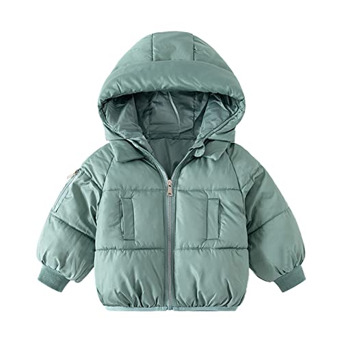 Kids Child Toddler Boys Girls Solid Long Sleeve Winter Coats Jacket Hooded Outer Outwear Padded Snowsuit