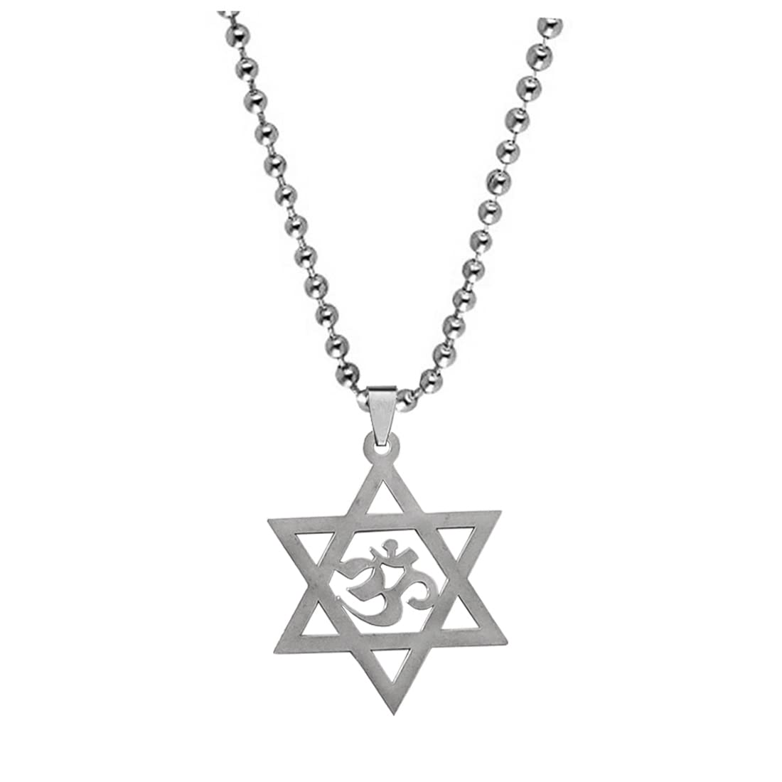 M Men StyleReligious Om Aum Ohm Personalised Gift Silver Stainless Steel Pendant Necklace Chain For Men And Women LC(3) 231