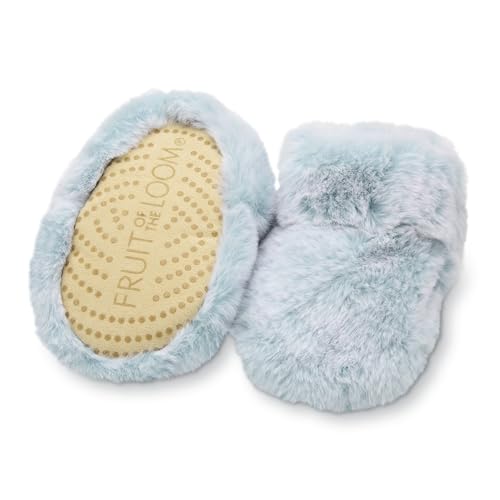 Image of Fruit of the Loom Cozy Thermal Wrap Booties with Non-slip Grips for Baby Girls, Boys, Unisex -