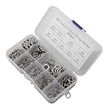 Spring Washers Stainless Steel 480pcs Set with 304 Anti Rust Lock Washers for Bolts and Screws, Heavy Duty Vibration Resistant Washers Assortment for Automotive and Industrial