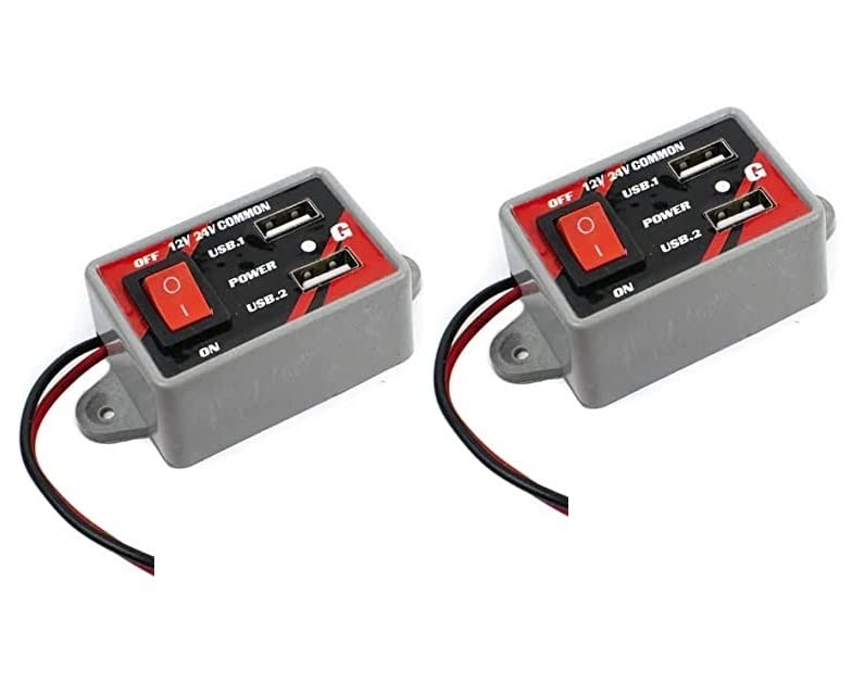 22 TECH 12/24V Mini USB Fast Charger for CAR & Bike USE for Mobile,Earbuds Charger with Two USB Socket Pack of 2,Black,Grey (B0BBTBYYGB) Amazon Price History, Amazon Price Tracker
