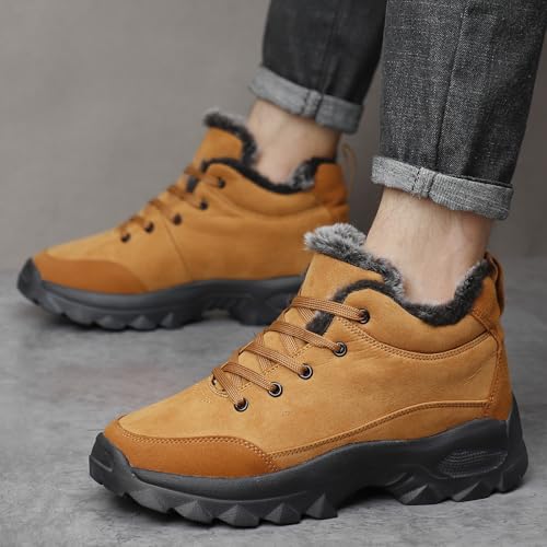 SNEKARMIN Men Snow Boots Outdoor Shoes For Male Thick Sole Sneakers for Men Winter Shoes Botines Tenis Keep Warm Fluff Mens Ankle Boots4