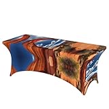 Fabriquée à partir d'un matériau hautement extensible avec du polyester et de l'élasthanne, cette nappe élastique rectangulaire imprimée standard Arches National Park offre une excellente élasticité et résistance aux plis. Il s'adapte parfaitement aux grandes tables rectangulaires ou ovales sans se froisser, assurant un look poli pour toutes les occasions.