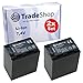 Produktbild Trade-Shop 2X Kamera Li-Ion Akku 2000mAh für Sony DCR-HC-40/E DCR-HC-42/E DCR-HC-45/E DCR-HC-46/E DCR-HC-47/E DCR-HC-48/E DCR-HC-51/E DCR-HC-53/E DCR-HC-62/E
