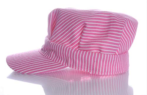 MyCo Girls Striped Engineer Hat (Pink)2