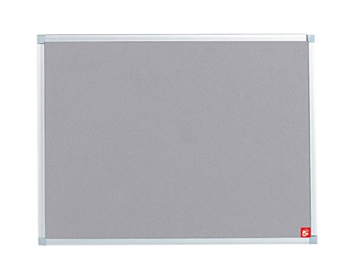 Preisvergleich Produktbild 5 Star Premier Pinnwand mit Halterung und Aluminiumrahmen 900x600mm grau