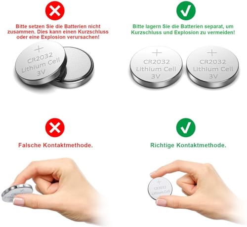 GutAlkaLi 30 Stück CR2032 Knopfzellen CR 2032 3V Lithium Knopfzelle Elektro CR 2032 Lithium – Ansicht 3