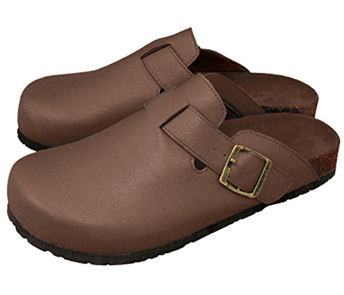 ジップコーポレーション おしゃれ 秋冬 PU レザー サボサンダル メンズ ダークブラウン L 26~27cm 99606