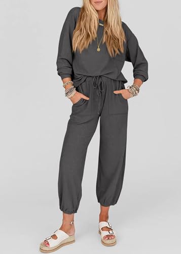 KIRUNDO Womens Lounge Set Postpartum Going Home Outfits(Dark Grey, XS) - image 6