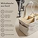 Wickelkorb Cord Beige - Wickelorganizer für Babys – Aufbewahrungskorb für Windeln, Feuchttücher und Babyartikel – Perfektes Baby Geschenk, Organizer für Wickeltisch und Wickeltasche