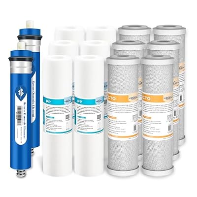100 GPD RO Membranes, 5-Micron 10" x 2.5" PP Sediment Filters and Carbon Filters by Membrane Solutions