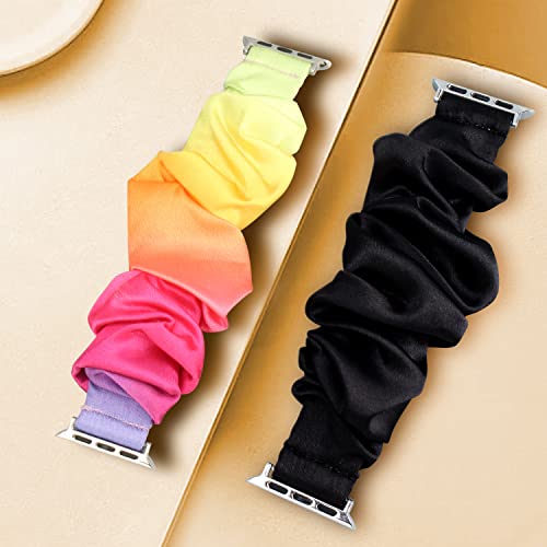 Meideli 2 Pack Pattern Printed Fabric Wristband Compatible with Apple Watch Strap 40mm 41mm 42mm - Image 4