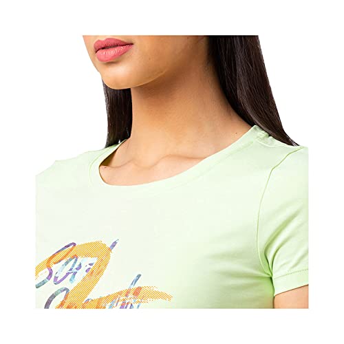 Image of Spykar Printed Blended Round Neck Women's Regular Fit Top