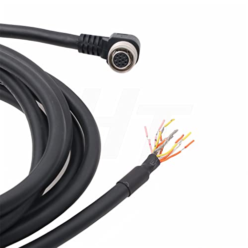 HangTon Right Angle Hirose 12 Pin Female to Flying Leads Cable for Sony DXC XC Basler Aviator Pilot Scout, Allied AVT GigE Camera (3) - Image 4