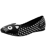  T.U.K. Shoes Women\'s Black Polka Dot Kitty Flats EU38 / UKW5