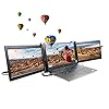 notebookwings 13 – Draagbare monitor voor laptops, full-HD IPS 13,3 inch dual schermuitbreiding, HDMI/USB/Type-C plug…