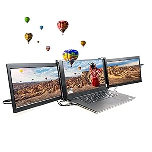 notebookwings 13 – Draagbare monitor voor laptops, full-HD IPS 13,3 inch dual schermuitbreiding, HDMI/USB/Type-C plug…