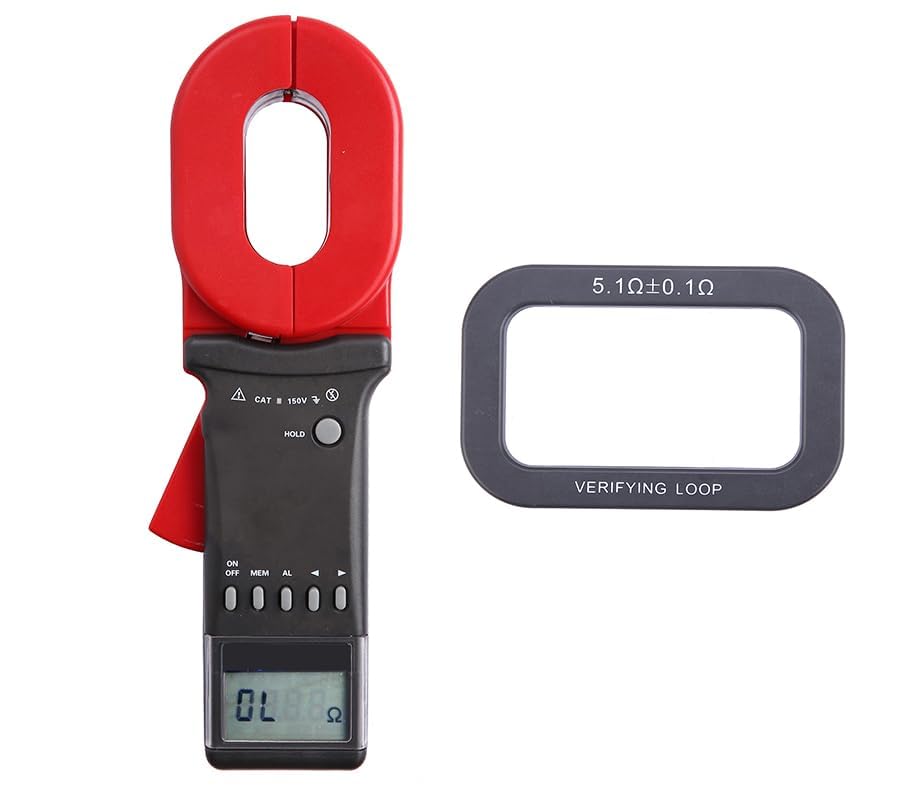 Digital Clamp Ground Resistance Tester Meter Clamp-on Earth Resistance Meter Measurement with Resistance Range 0.01 to 200Ω Resolution 0.001Ω