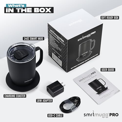 SMRTMUGG PRO 14 oz Taza de Café Autocalentable miniatura 2