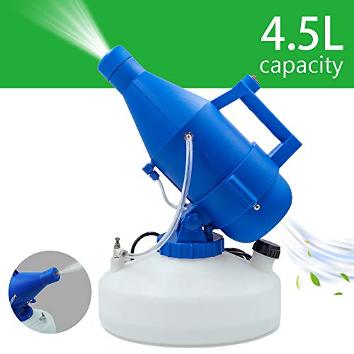 Anordsem Elektrische ULV-Spritze 4.5L ULV Nebelmaschine Tragbare Nebelmaschine für Farm Hospital School Hotel Home Großflächige öffentliche Innen- und Außenbereiche