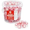 Starlight Peppermint Candy 2lb Bucket - Individually Wrapped Mints, Red & White Bulk Hard Candy for Office, Parties & Christmas Treats (Approx 160 Pcs)
